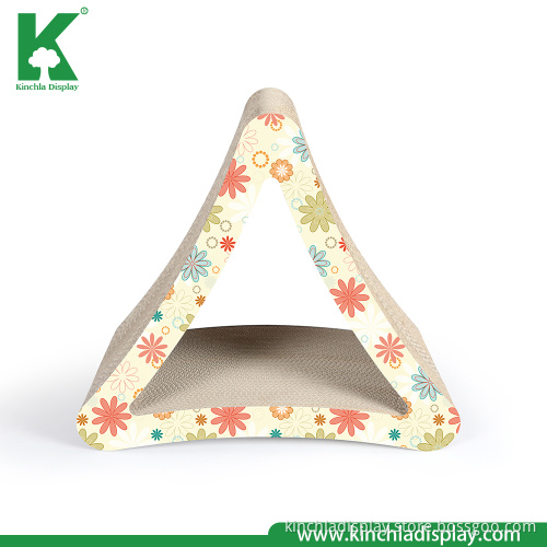 Triangle Cardboard Cat Scratcher House /Cat Scratch Toy House